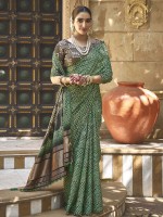 Green Gajji Silk Saree